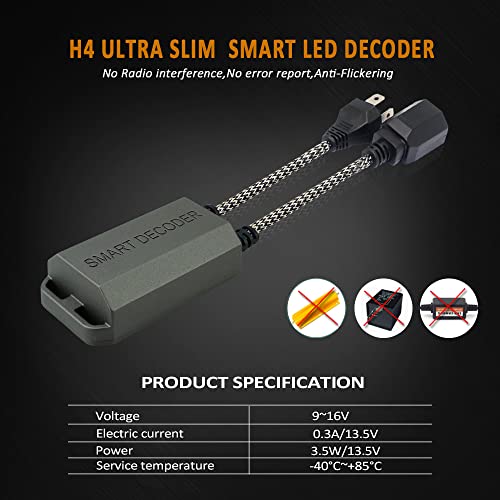 Bestview أفضل عرض H4 9003 مجموعات فك تشفير Canbus توافق مقاوم للت闪烁 حزمة من 2 - Image 5