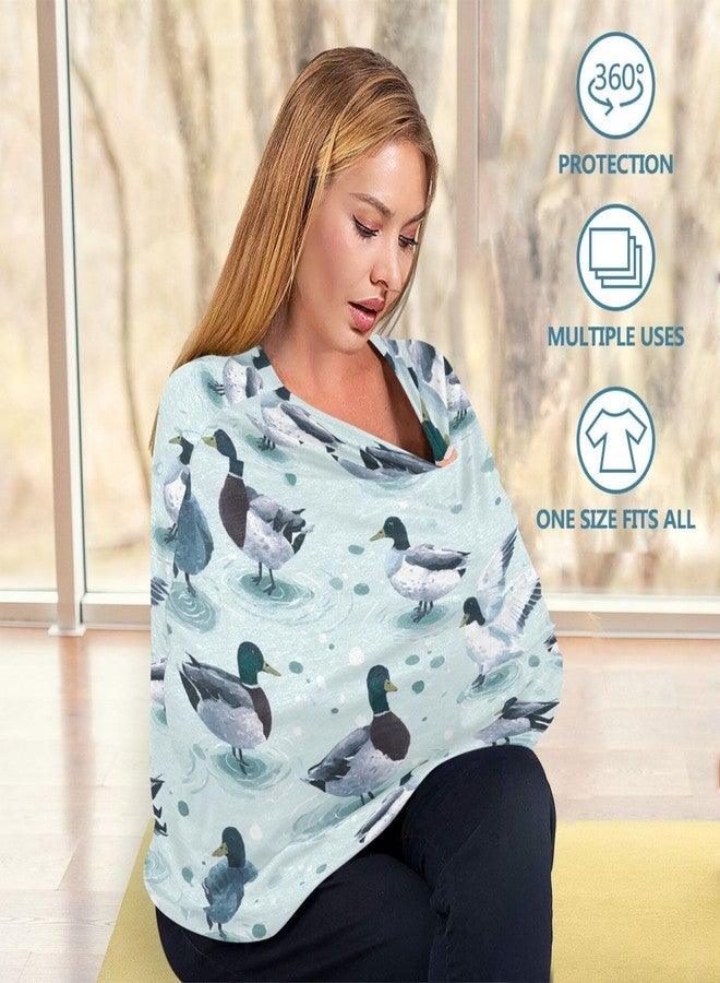 Pigsaly Cute Mallard Ducks Baby Car Seat Covers Farmhouse Animals Carseat Canopy Soft Infant Stroller Cover Nursing Breastfeeding Covers for Girls Boys Newborn Fit Summer Spring Autumn - Image 5