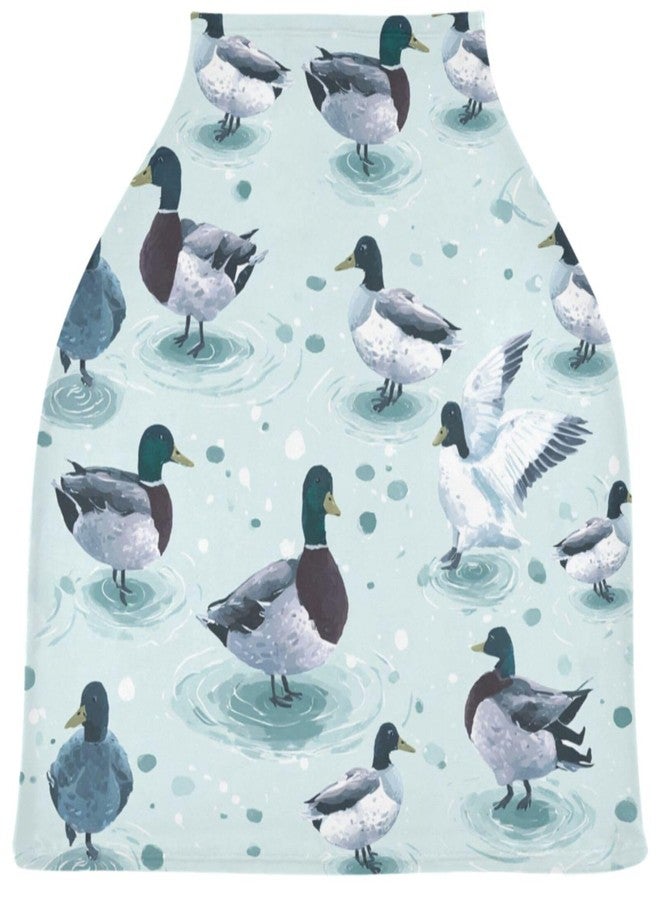Pigsaly Cute Mallard Ducks Baby Car Seat Covers Farmhouse Animals Carseat Canopy Soft Infant Stroller Cover Nursing Breastfeeding Covers for Girls Boys Newborn Fit Summer Spring Autumn - Image 1