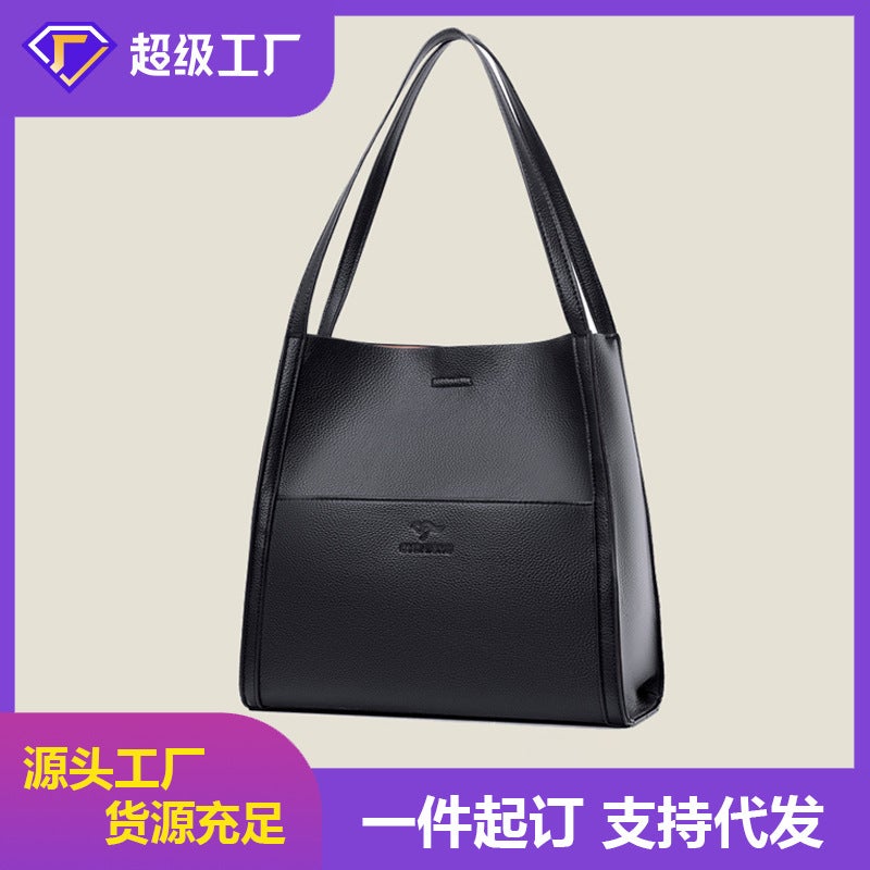 Popular High-Quality Shoulder Bag, Simple And Versatile Solid Color Tote Bag, Shopping Bag, High-End Large-Capacity Women'S Bag - Image 2