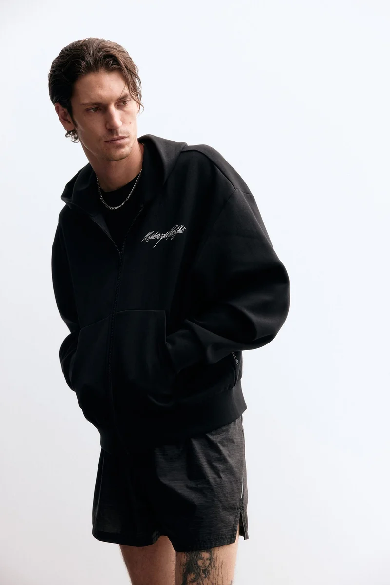 H&M Oversized Fit Zip-through hoodie with DryMove™