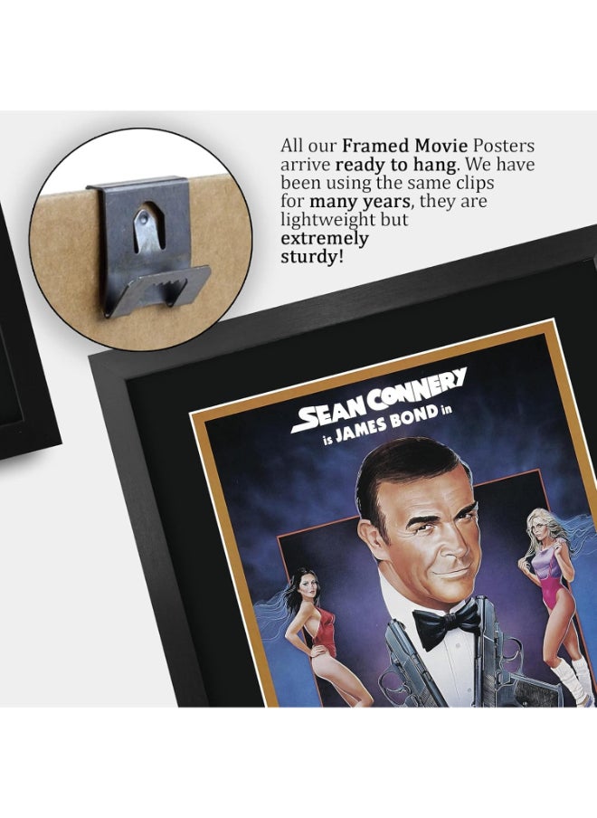 HWC Trading HWC Trading James Bond - Never Say Never Again Sean Connery 16 x 12 inch Gifts Printed Poster Signed Autograph Picture for Movie Memorabilia Fans - 16" x 12" Framed  - Image 5
