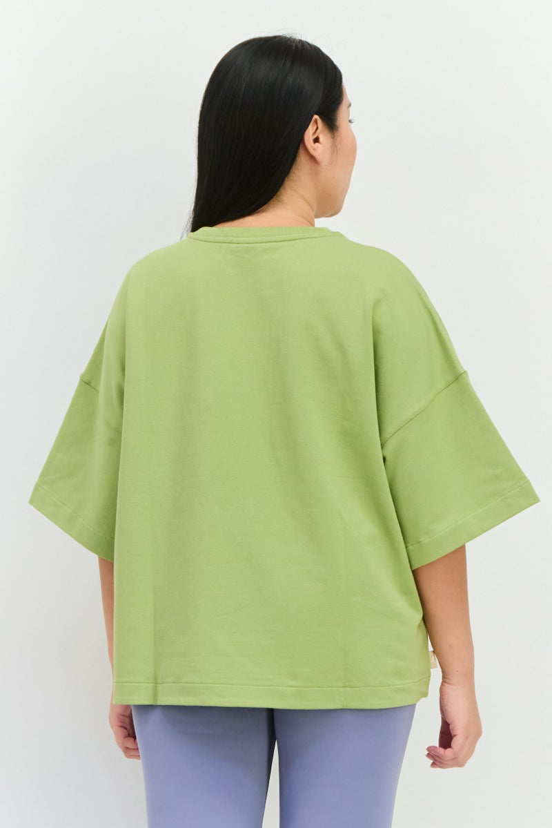 PUMA Women Sportswear Fit Short Sleeve Outdoor Top, Green  - Image 3
