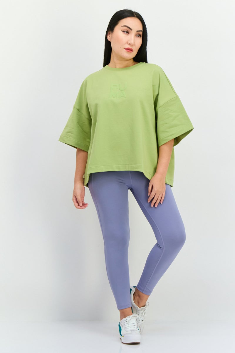 PUMA Women Sportswear Fit Short Sleeve Outdoor Top, Green  - Image 2