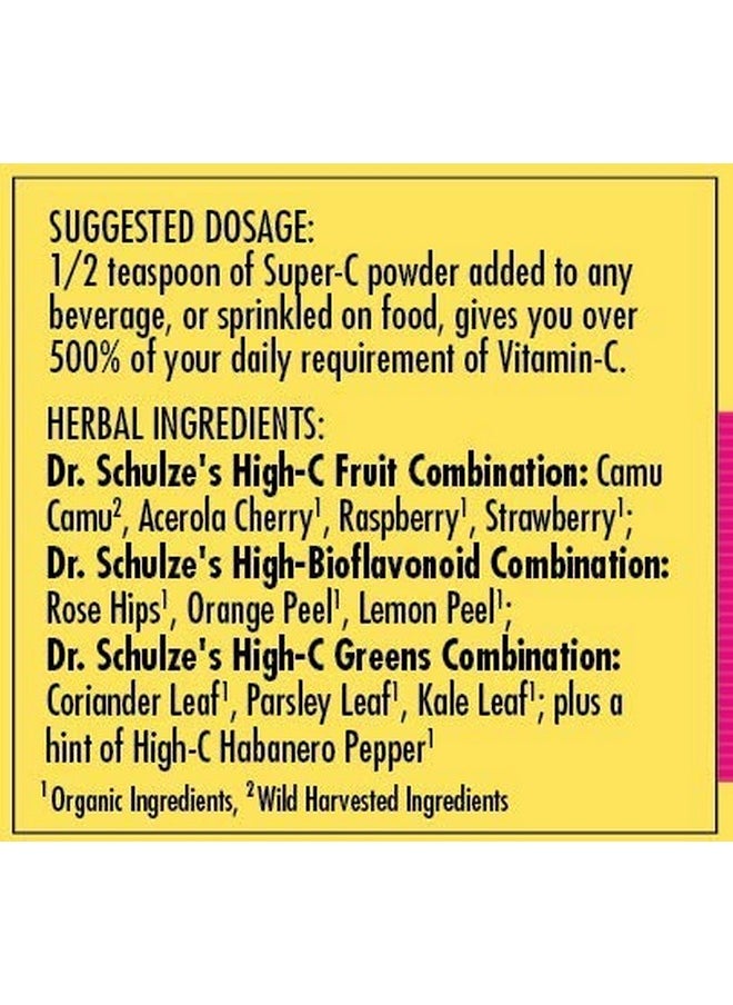Dr. Schulze's - Dr. Schulze’S ; Superc Plus Powder ; Vitamin C Complex ; Clinical Herbal Formula ; Dietary Supplement ; Immune Support ; May Increase Collagen Formation & Iron Absorption ; 2 Oz Bottle - Image 1