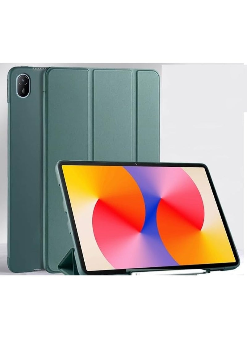 Tablet Case Compatible with Huawei MatePad 11.5-inch Released 2023, Folio Slim Smart Cover Lightweight Hard Shell Protective Case with Multi-Angle Stand (Dark Green)