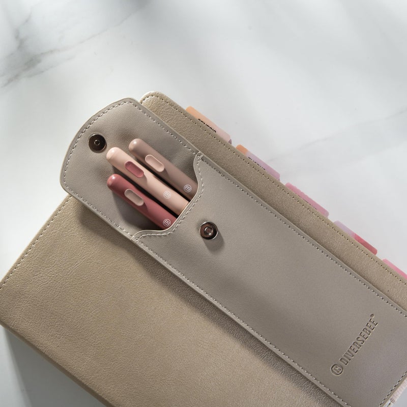 DIVERSEBEE Adjustable Elastic Band Pen Holder for Notebooks, Pen Sleeve Pouch for Journals, Pencil Holder, Bible Planner Accessories, Cute Pencil Case (Hazel) - Image 3