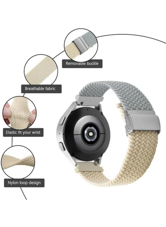 Excefore Elastic Braided Bands For Samsung Galaxy Watch 6 5 4 5 Pro 6 4 Classic Active 2 Active Watch 3 Stylish Quick Release Bands For 40Mm 44Mm 45Mm 43Mm 47Mm 42Mm 46Mm And 41Mm - Image 3