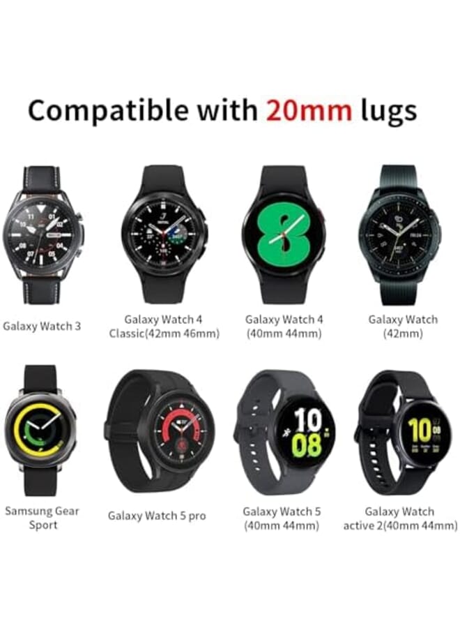 Excefore Elastic Braided Bands For Samsung Galaxy Watch 6 5 4 5 Pro 6 4 Classic Active 2 Active Watch 3 Stylish Quick Release Bands For 40Mm 44Mm 45Mm 43Mm 47Mm 42Mm 46Mm And 41Mm - Image 4