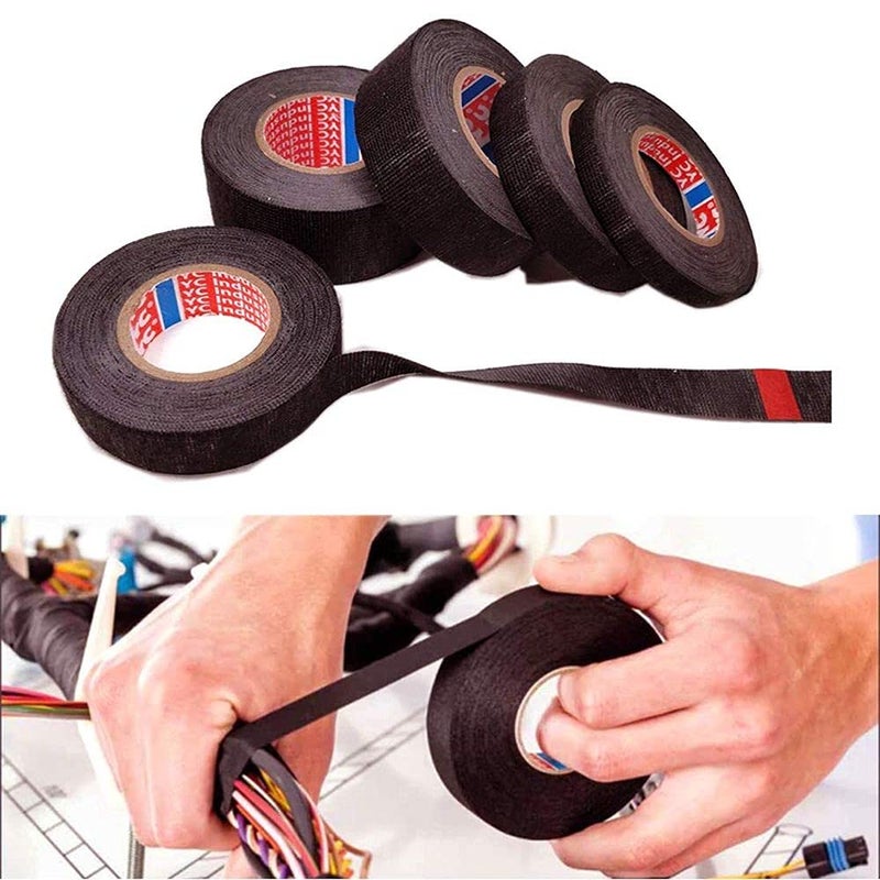 DIY Crafts DIY Crafts CTDIYHI36128 5M HeatResistant Wiring Harness Tape Looms Wiring Harness Cloth Fabric Tape Adhesive Cable Protection Tape Velvet  - Image 1