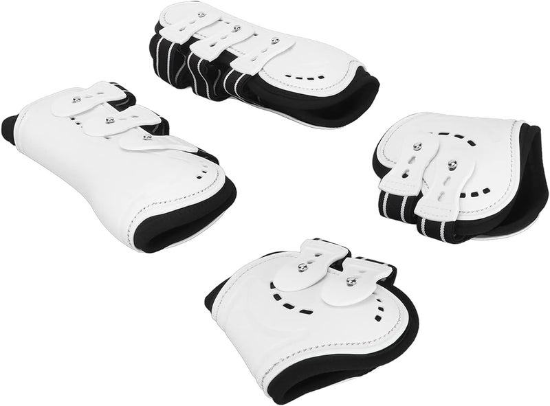 Horse Tendon Boots Shock Absorbing for Leg Protection Adjustable Open Front Hind Boots Set of 4 for High Speed Activities - Image 5