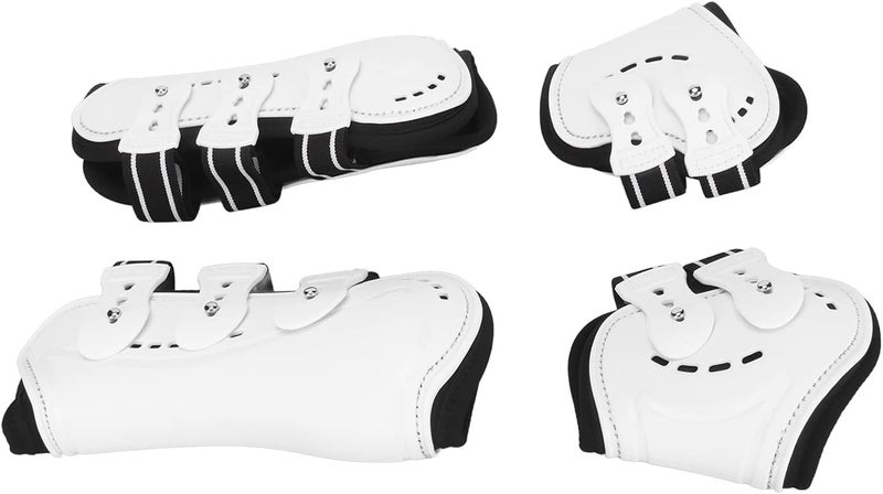 Horse Tendon Boots Shock Absorbing for Leg Protection Adjustable Open Front Hind Boots Set of 4 for High Speed Activities - Image 1
