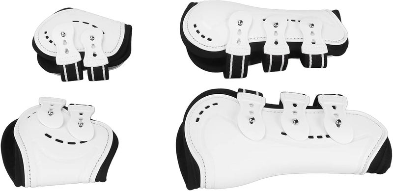 Horse Tendon Boots Shock Absorbing for Leg Protection Adjustable Open Front Hind Boots Set of 4 for High Speed Activities - Image 3