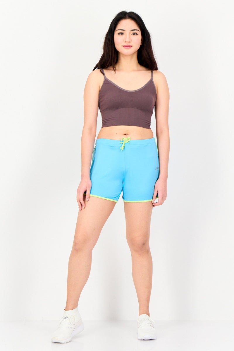 asics Women Sportswear Fit Drawstring Shorts, Blue - Image 4