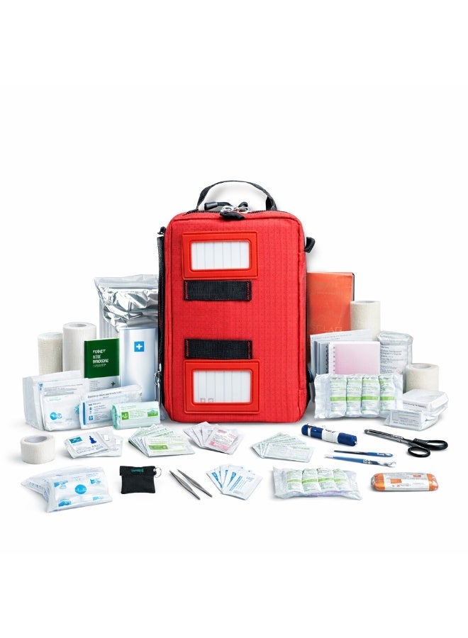 MOOR Pro First Aid Kit – Comprehensive Emergency Medical Kit with Bandages, Gauze, Gloves, Scissors & Supplies for Home, Car, Office & Outdoor Use - Image 1