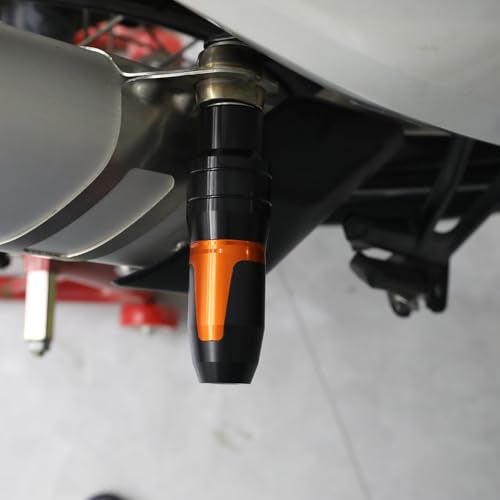 LANQIAN Universal Motorcycle Anti Falling Exhaust Pipe Protection Bar Frame Sliders For Duke RC 125 200 390 690 790 890 R 790 890 adventure 690 Enduro R SMC-R Enduro 701 Orange - Image 4