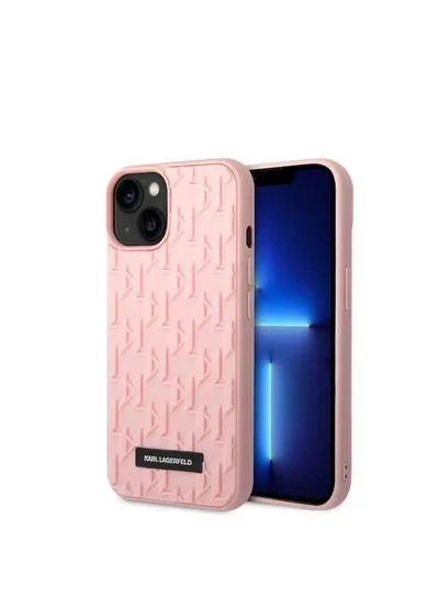 Karl Lagerfeld Karl Lagerfeld 3D Monogram Hard Case for iPhone 14 Plus (6.7") - Pink