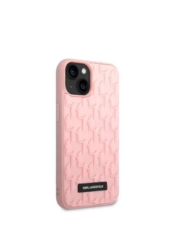 Karl Lagerfeld Karl Lagerfeld 3D Monogram Hard Case for iPhone 14 Plus (6.7") - Pink