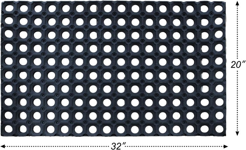 nanbowang Anti-Fatigue Rubber Floor Mat - Commercial Grade Grease Resistant Non-Slip Recycle Tyre Floor Mats for Restaurant Kitchen Bar Garden Outdoor Wet Area (20"X30") - Image 2