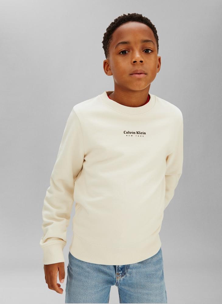 Calvin Klein Jeans Youth Logo Pullover Sweatshirt - Image 1