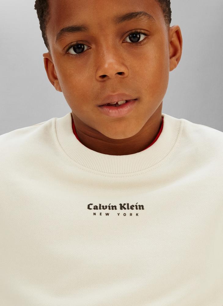 Calvin Klein Jeans Youth Logo Pullover Sweatshirt - Image 3