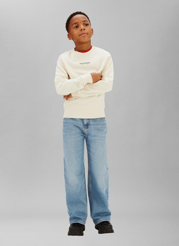 Calvin Klein Jeans Youth Logo Pullover Sweatshirt - Image 4