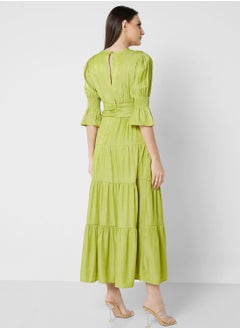 ELLA Puff Sleeve Tiered Dress  - Image 2
