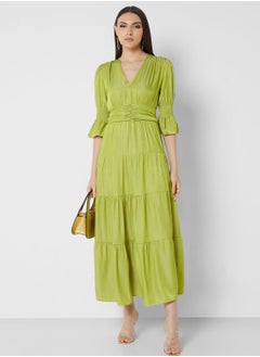ELLA Puff Sleeve Tiered Dress  - Image 4