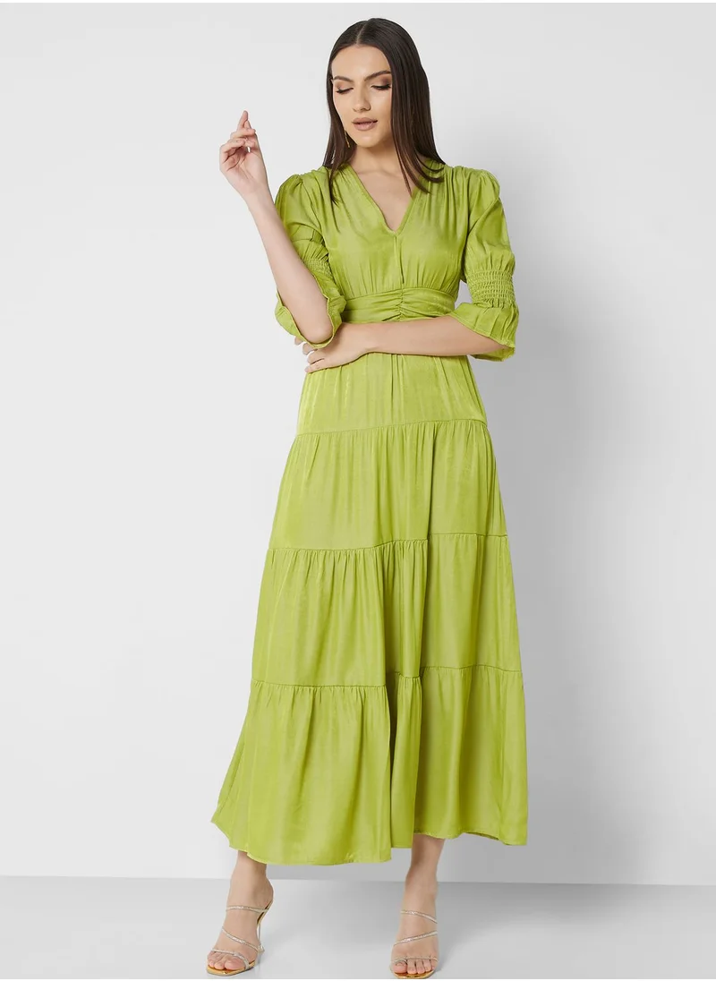 ELLA Puff Sleeve Tiered Dress