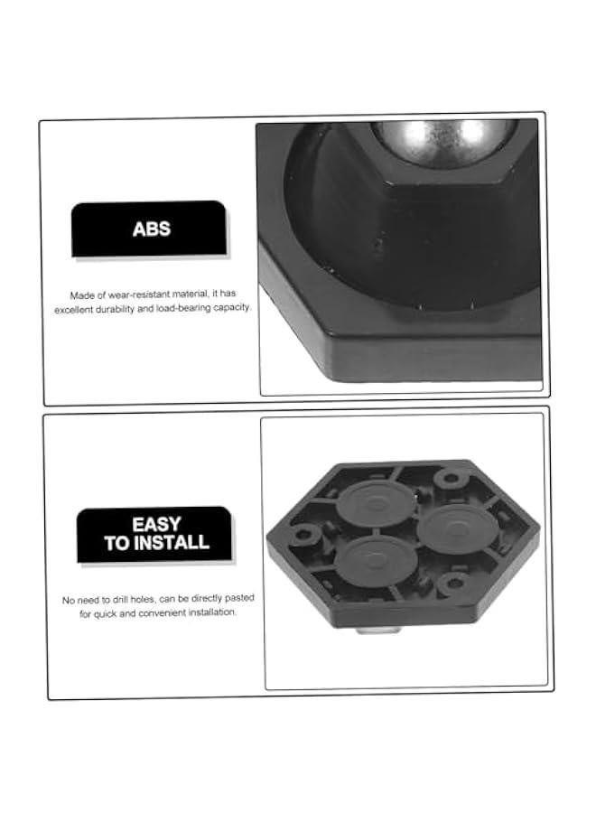 4pcs Universal Wheel Stick on Rollers for Planters Stick on Wheels Furniture Caster Wheel Tissue Boxes Wheels Swivel Caster Wheel Wheel Household Steel Ball to Rotate  - Image 3