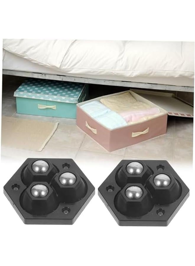 4pcs Universal Wheel Stick on Rollers for Planters Stick on Wheels Furniture Caster Wheel Tissue Boxes Wheels Swivel Caster Wheel Wheel Household Steel Ball to Rotate  - Image 5