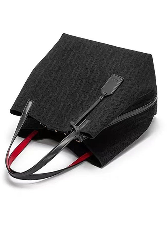 CH CH New Fashionable Design Women's Large-capacity Tote Bag Black - Image 5