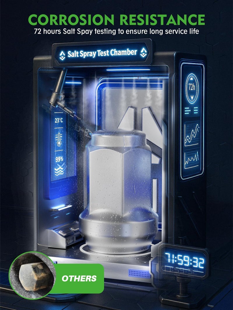 AUTOPTIM M12x1.5 Wheel Lug Nuts - Replacement for 2006-2020 Ford Fusion 2000-2018 Focus 2001-2023 Escape, 2006-2017 Jeep Compass Patriot, Chevy Equinox Malibu Aftermarket Wheel, 20PCS Chrome Closed End Lug Nut - Image 3