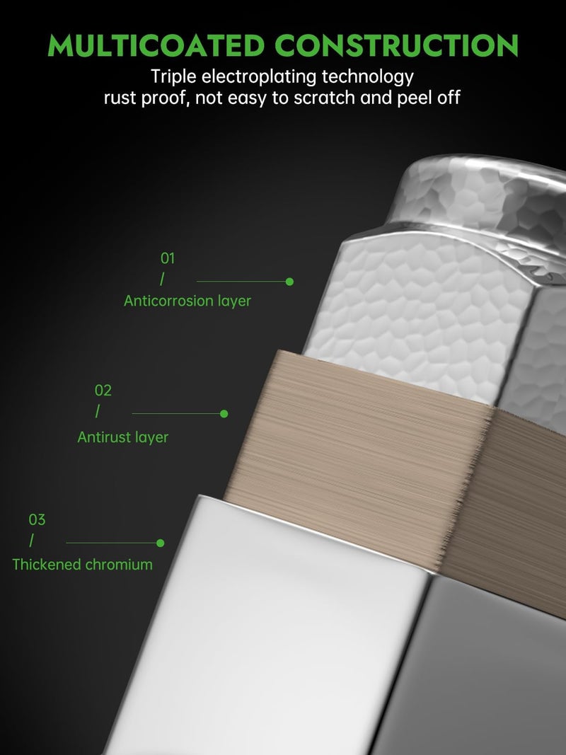 AUTOPTIM M12x1.5 Wheel Lug Nuts - Replacement for 2006-2020 Ford Fusion 2000-2018 Focus 2001-2023 Escape, 2006-2017 Jeep Compass Patriot, Chevy Equinox Malibu Aftermarket Wheel, 20PCS Chrome Closed End Lug Nut - Image 4