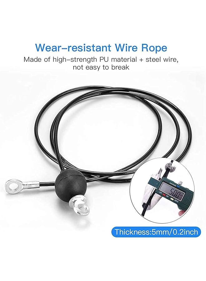 X spring Pulley System Gym Upgraded Cable Pulley Attachments Gym Pulley Systems with Adjustable Length Cable Tricep Rope 2m Cables Loading Pin 3 Carabiner and Hanging Strap - Image 5