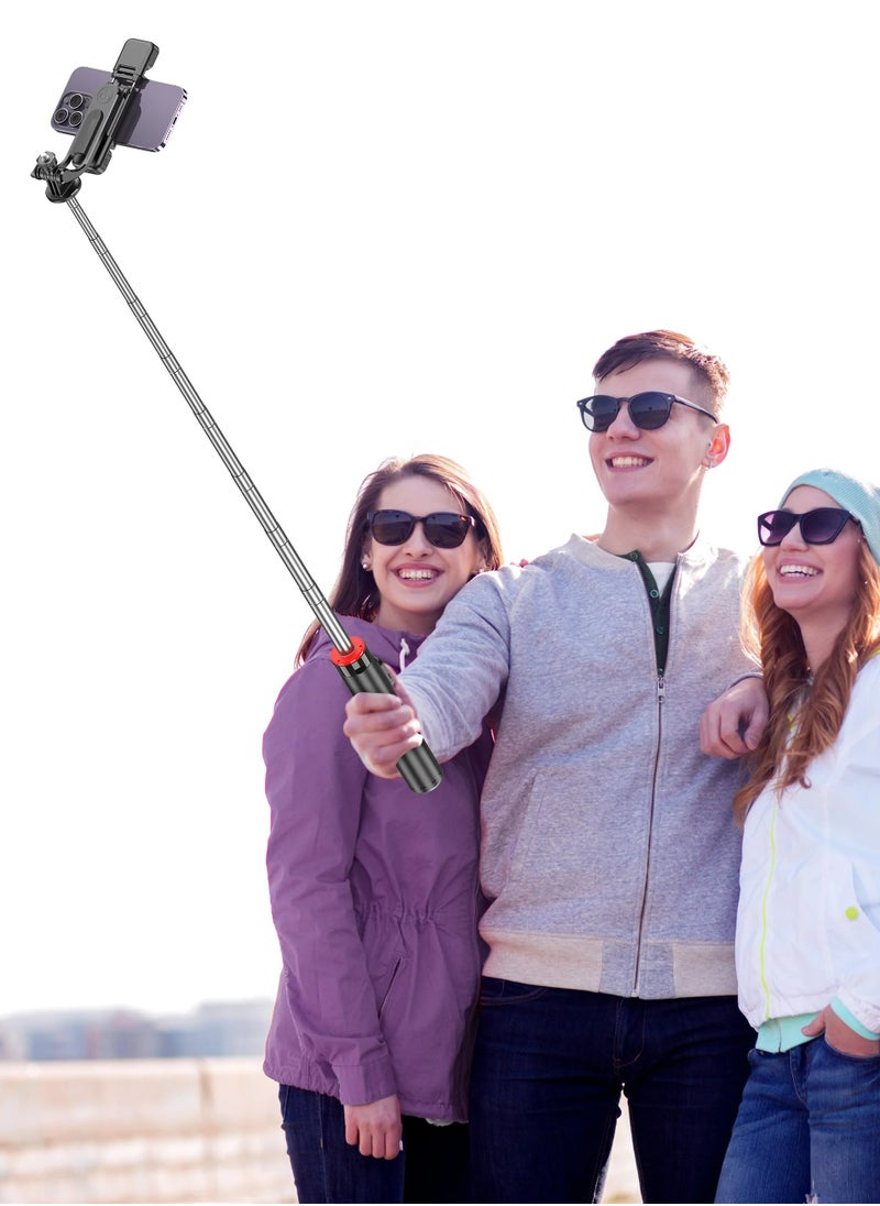 Generic - Selfie Sticks Tripod,Separate design smartphone tripod Stand with Wireless Remote Control and Double fill light Portable Retractable Cell Phone Tripod for iPhone/Samsung/GoPro/Android Phone - Image 1