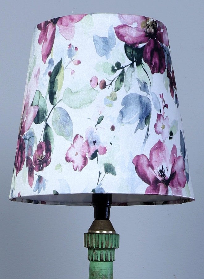 tu casa Classic European Style Inspired Mangowood Aqua Green Table Lamp for Home Decoration, Bedroom, Living Room, Lounge, Office, Study Table (Cobra Saffron Print with Satin Shade) H - 21" / No Blub - Image 4