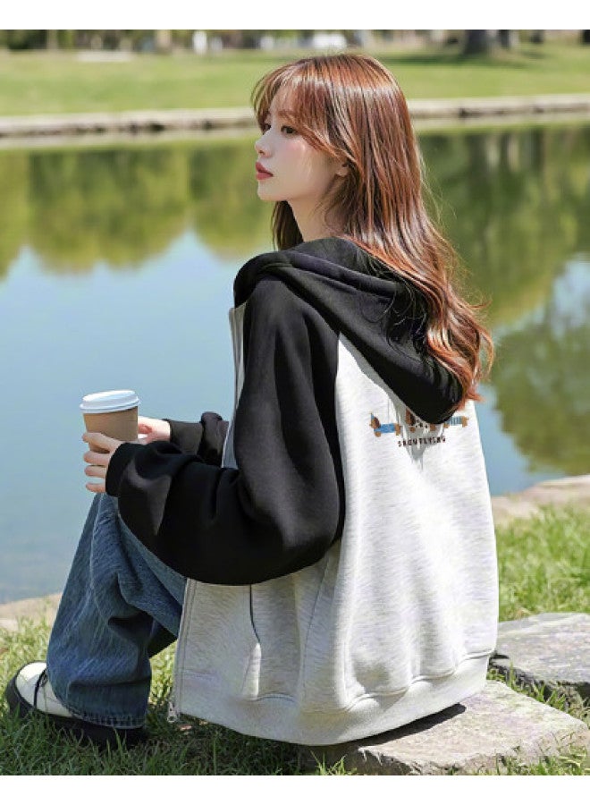 Flying in the snow Women's Jacket 2025 Autumn Casual Versatile Plus Size Loose Slimming Cardigan Top - Image 1