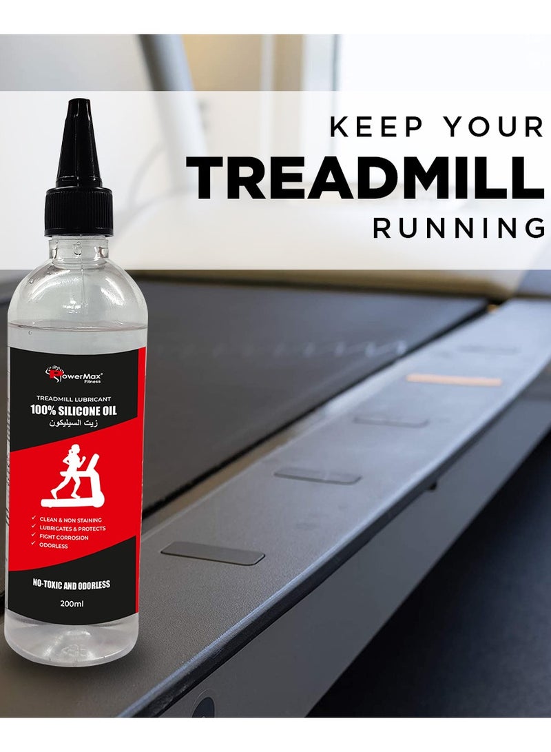 Powermax Fitness Pms-200 Multi-Purpose 100% Pure Silicone Treadmill Lubricant, Full Belt Width Lubrication, No Odor & No Propellants, Nozzle Cap For Easy Application, White (200 Ml) - Image 3