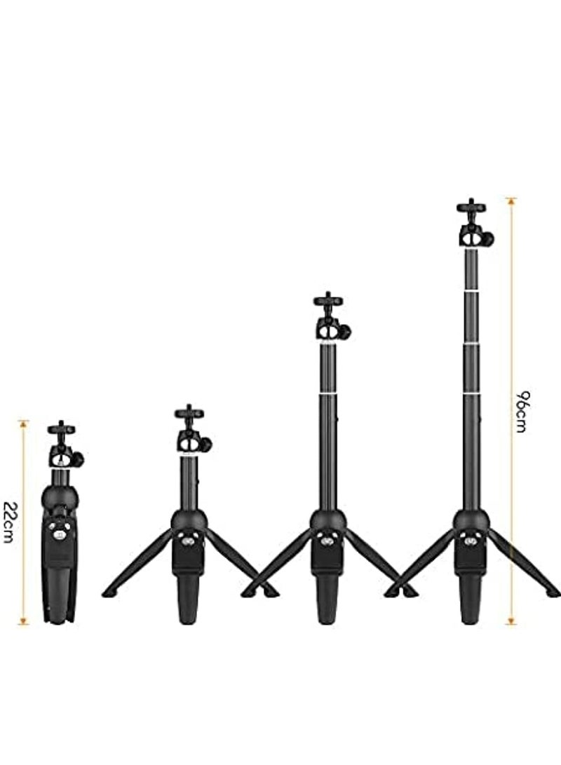 Selfie Stick, Portable 40 inch Aluminum Alloy Extendable Phone Tripod Wireless Remote Handheld Monopod Mini Tripod Phone Selfie Stick phone Clip Holder (YT9928) - Image 2