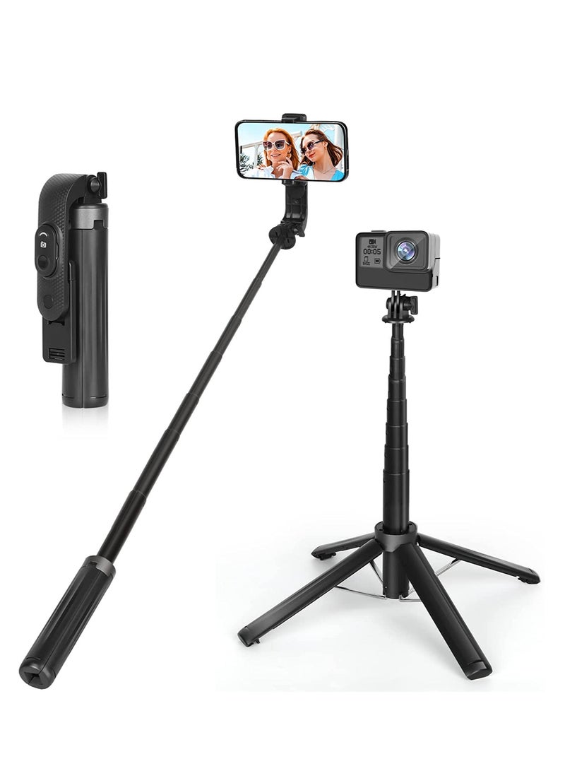 Selfie Stick, Portable 40 inch Aluminum Alloy Extendable Phone Tripod Wireless Remote Handheld Monopod Mini Tripod Phone Selfie Stick phone Clip Holder (YT9928) - Image 4