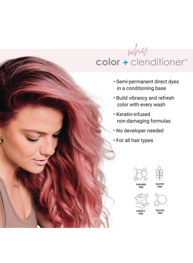 KERACOLOR صبغة شعر كلينديشنر للشعر البني باللون الذهبي الوردي، بلسم شبه دائم لترسيب لون الشعر، خالٍ من القسوة على الحيوانات، 12 أونصة سائلة. - Image 3