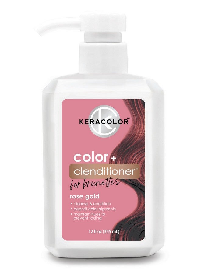 KERACOLOR صبغة شعر كلينديشنر للشعر البني باللون الذهبي الوردي، بلسم شبه دائم لترسيب لون الشعر، خالٍ من القسوة على الحيوانات، 12 أونصة سائلة. - Image 2
