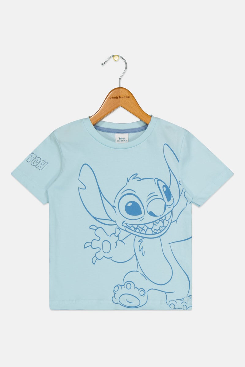 Disney Toddlers Boy Short Sleeve Graphic Print T Shirt, Turquoise - Image 1
