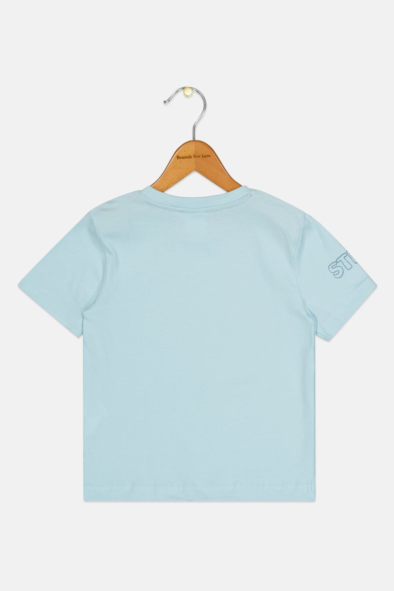 Disney Toddlers Boy Short Sleeve Graphic Print T Shirt, Turquoise - Image 2