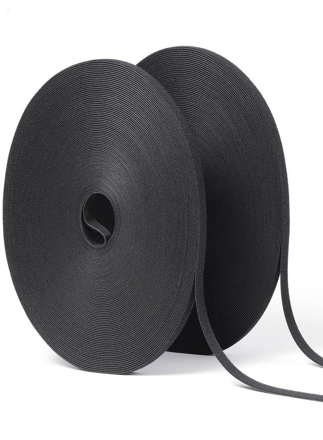 QTBLY 1/2in x 200ft Hook and Loop Roll | Double-Sided Strips, Self-Gripping Straps | Reusable Multi-Purpose Wrap Fasteners for Home, Office, Data Center, and More (100ft x 2 Rolls) - Image 1