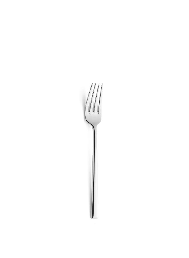 Amefa Metropole Table Fork Set of 12 Pieces Made from 18/10 Premium Stainless Steel with High Gloss Silver Finish from Amefa Premiere Range Featuring Long Slim Architectural Lines and Sloping Ergonomic Handle Dishwasher Safe Durable Rust Resistant Cutlery for Daily Dining Formal Tables Restaurants Hotels Home Kitchens Elegant European Design Balanced Weight Comfortable Grip Professional Tableware Quality Controlled by Amefa Ideal for Lunch Dinner Modern Table Settings Contemporary Flatware Forks Set - Image 1