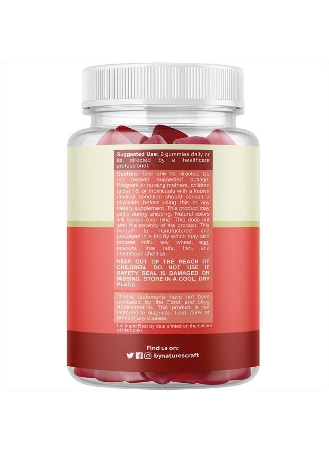 Natures Craft - Natural Biotin Gummies for Hair Growth - Biotin Vitamins Hair Skin and Nails Gummies for Women and Men - Biotin Hair Growth Vitamins for Women with Pantothenic Acid and Biotin 5000mcg Hair Gummies - Image 1