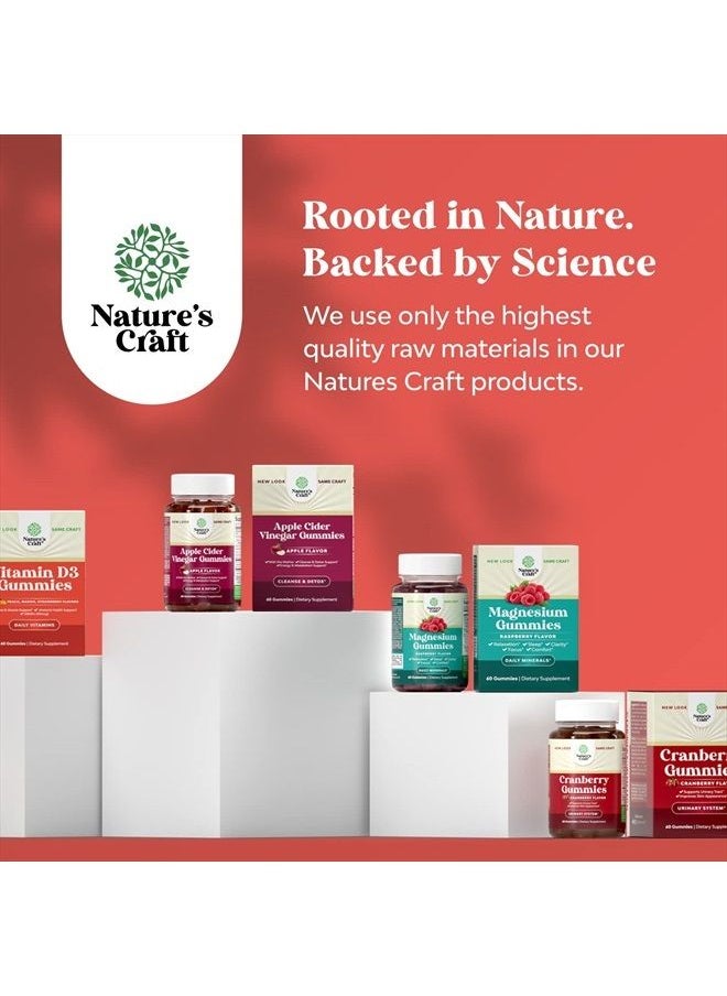 Natures Craft - Natural Biotin Gummies for Hair Growth - Biotin Vitamins Hair Skin and Nails Gummies for Women and Men - Biotin Hair Growth Vitamins for Women with Pantothenic Acid and Biotin 5000mcg Hair Gummies - Image 1
