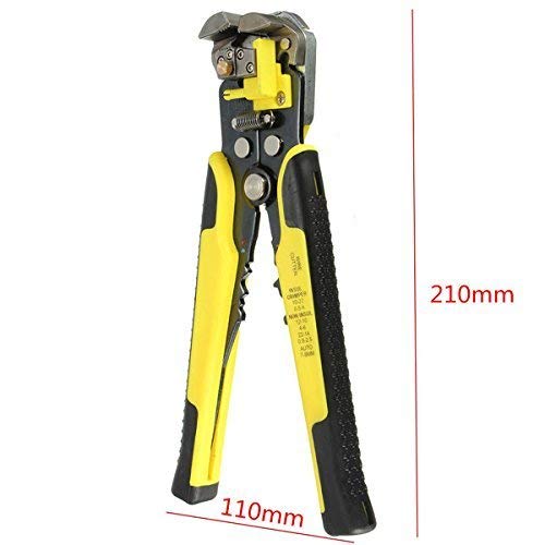 SHB SelfAdjusting Automatic Cable Cutter Crimper 5 in 1 Multipurpose Tool Wire Stripping Cutting Pliers 1024 AWG 0260mm Yellow  - Image 2